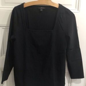 Black J.Crew Women's Square Neck Top